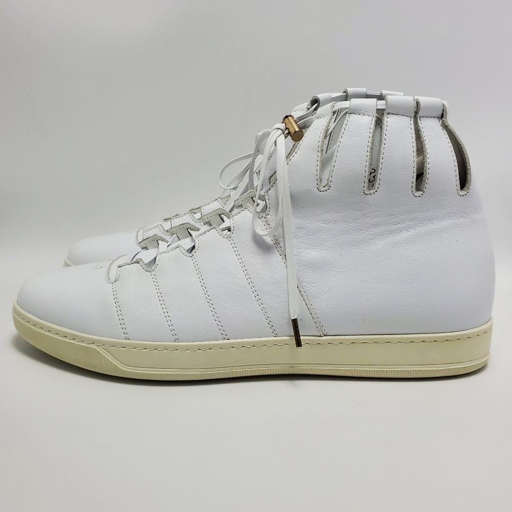 Woollier The Royal 021/350 White Lace Up High Top Sneakers Size 43
